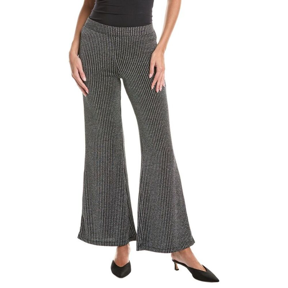 Johnny Was Womens  Jenna Metallic Easy Pant, Gray